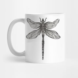 Pen and Ink Dragonfly Mug